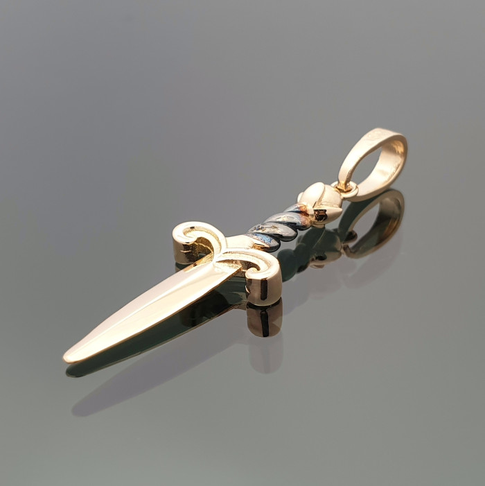  Golden pendant "Dagger" (649)