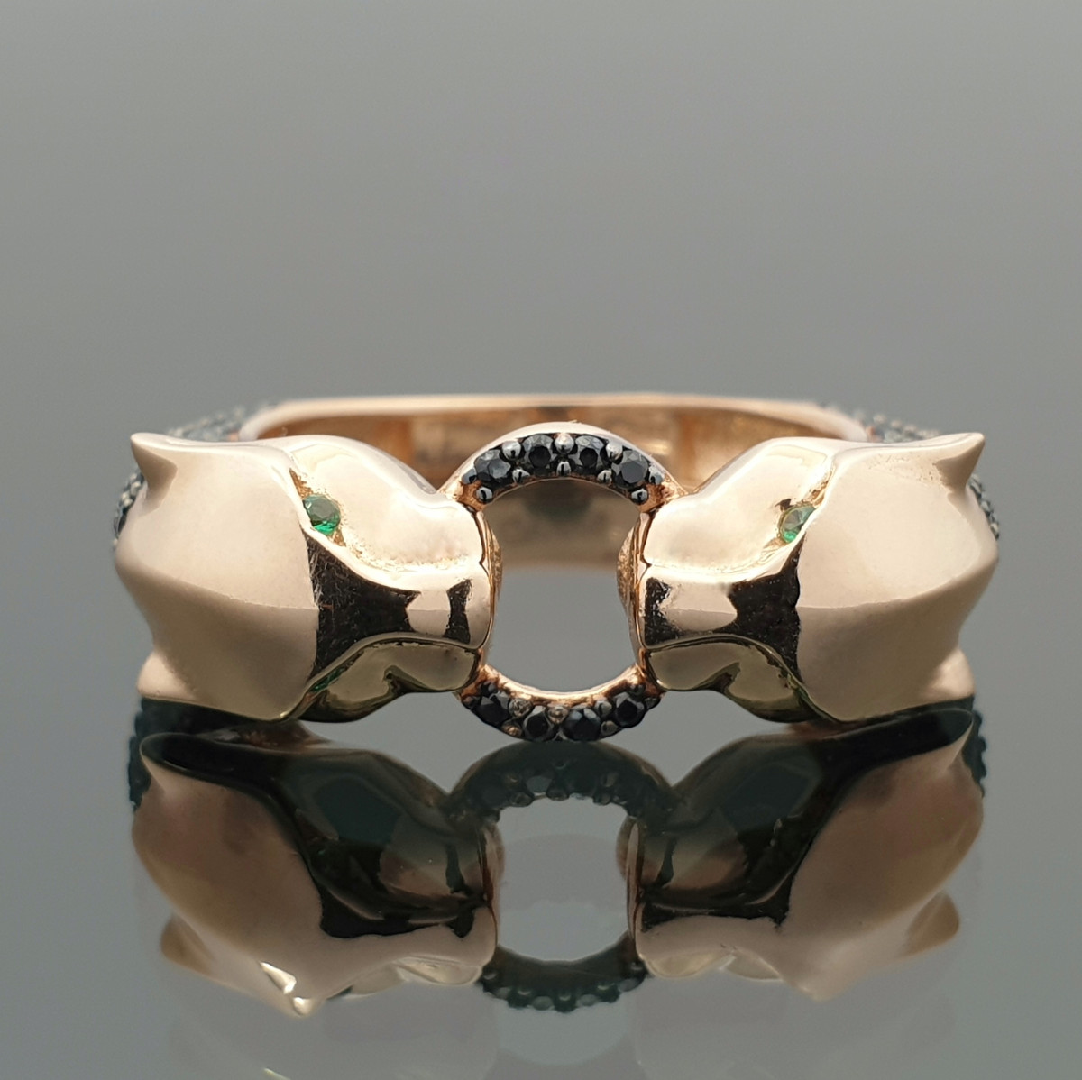 Auksinis žiedas "Leopardai" (1164) 1