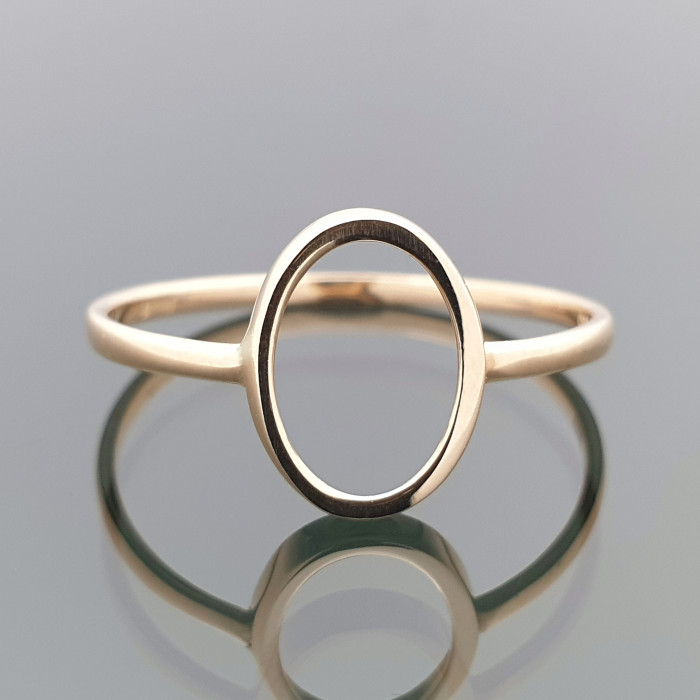 Minimalistinio stiliaus auksinis žiedas "Ovalas" (1142)