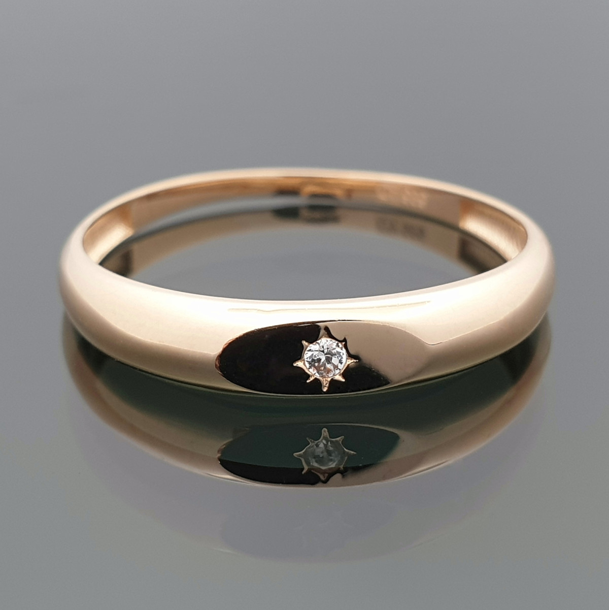 Auksinis žiedas su cirkonio akute (1151) 1