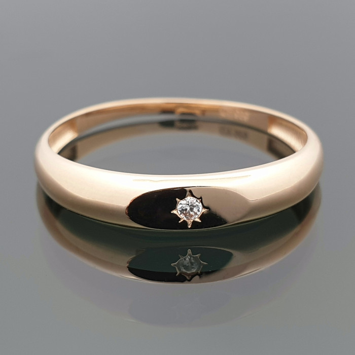 Auksinis žiedas su cirkonio akute (1151)