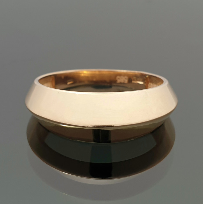 Minimalistinio stiliaus auksinis žiedas  (1194)