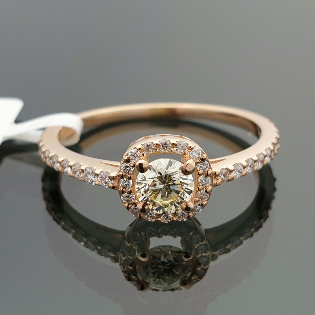  Halo Engagement Ring set with Fancy Diamond (1856) 1