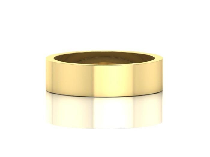 585 prabos stačiakampis vestuvinis žiedas 6 mm 