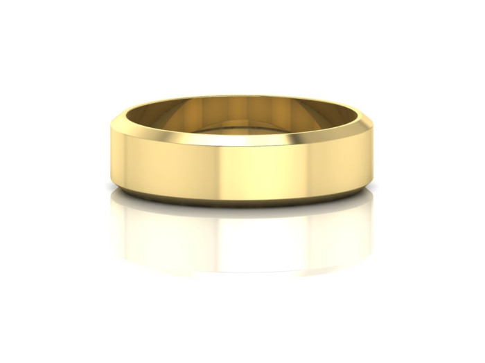 585 prabos vestuvinis žiedas nuleistomis briaunomis 6 mm