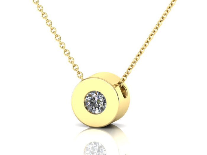Geltono aukso grandinėlė su deimantu "Amelija" (278)