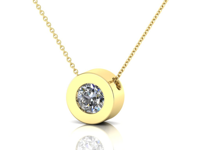 Geltono aukso grandinėlė su deimantu "Amelija" (225)