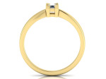 Geltono aukso sužadėtuvių žiedas dekoruotas deimantu "Klaudija" 2