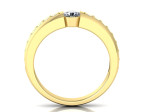 Auksinis žiedas dekoruotas briliantu "Agata" (1204) 2