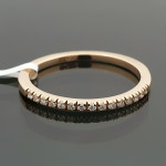 Gold ring with diamond stripe 