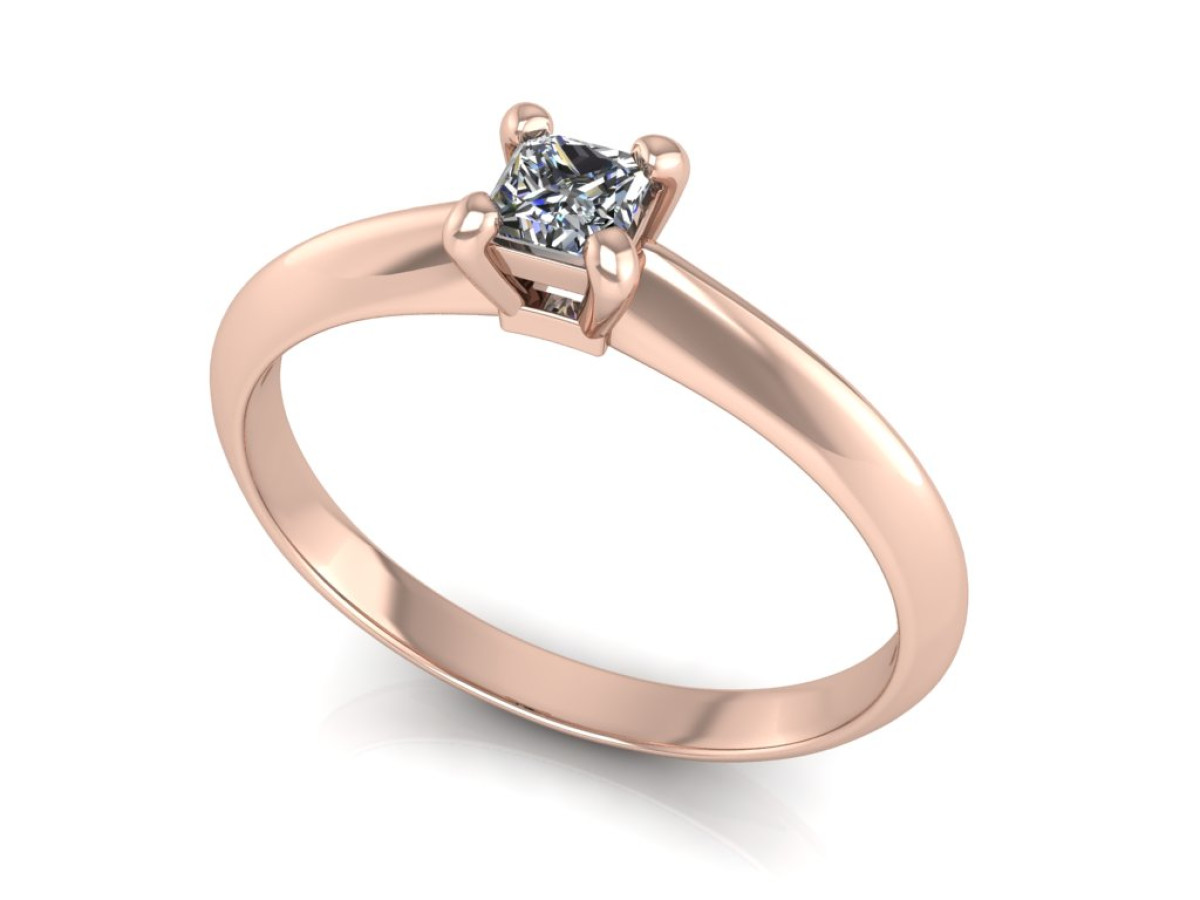 Sužadėtuvių žiedas dekoruotas deimantu "Liucija"
