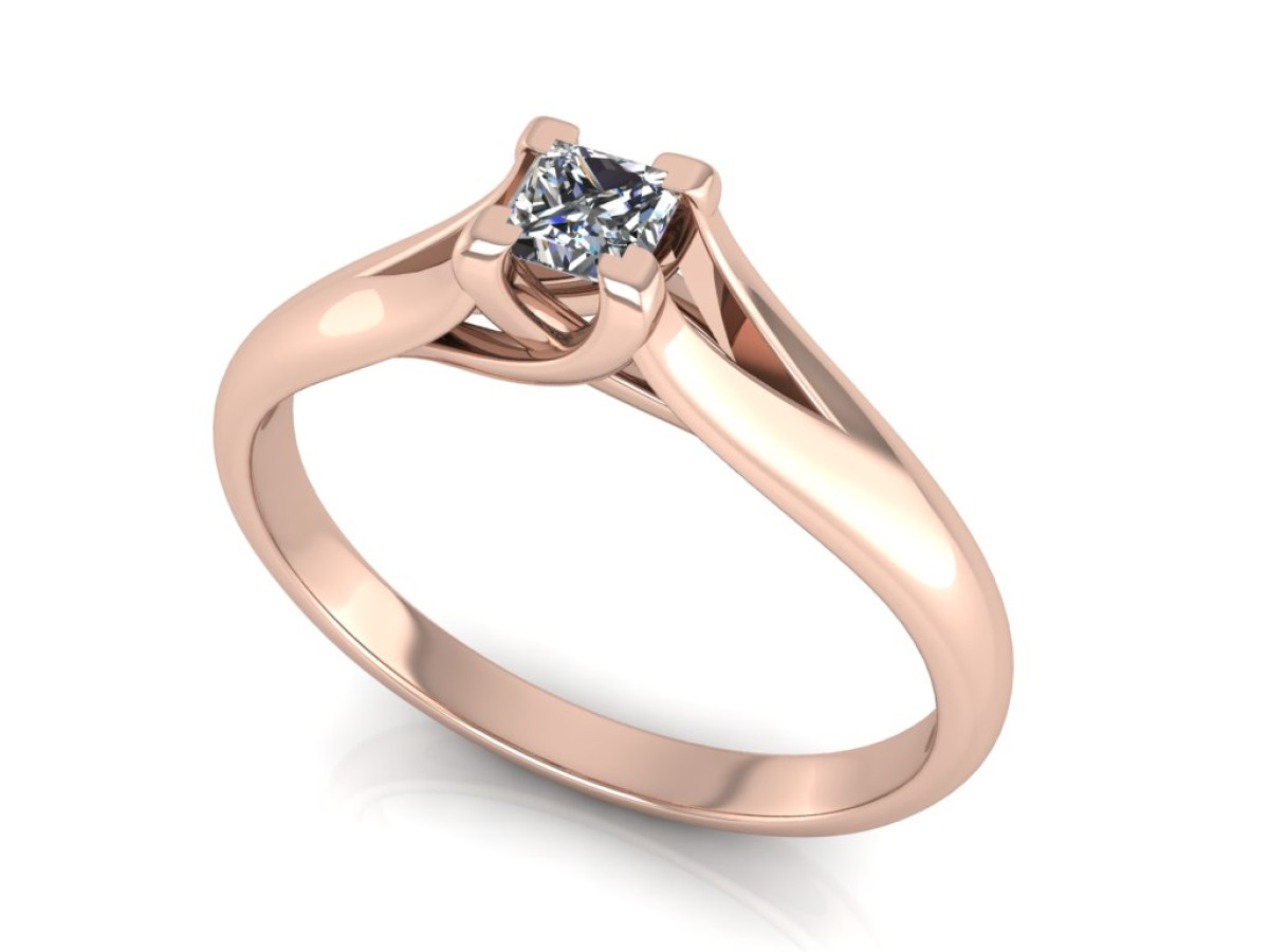 Sužadėtuvių žiedas dekoruotas deimantu "Urtė" 1