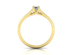 Sužadėtuvių žiedas dekoruotas deimantu "Urtė" 2