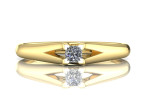 Sužadėtuvių žiedas dekoruotas deimantu "Urtė" 3