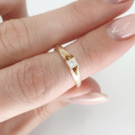 Sužadėtuvių žiedas dekoruotas deimantu "Urtė" 4