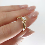 Sužadėtuvių žiedas dekoruotas deimantu "Evelina" 4