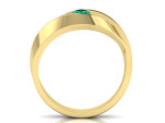 Geltono aukso žiedas dekoruotas smaragdu "Rusnė" (962) 2