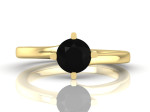 Sužadėtuvių žiedas dekoruotas juodu deimantu "Patricija" 2