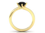 Sužadėtuvių žiedas dekoruotas juodu deimantu "Patricija" 3