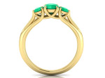 Auksinis žiedas dekoruotas smaragdais "Simpatija" (972) 2