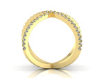 Geltono aukso žiedas su deimantais (1967) 3