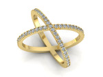 Geltono aukso žiedas su deimantais (1967) 2