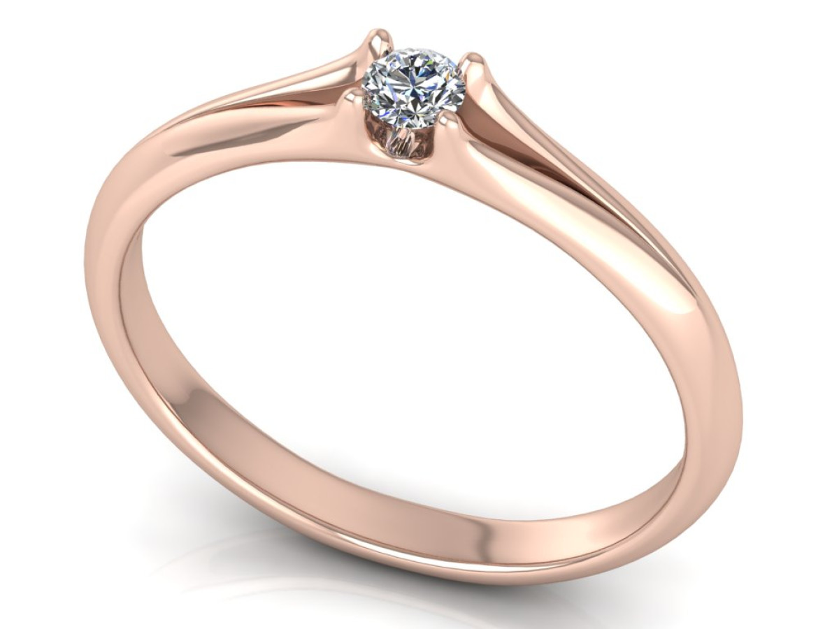 Sužadėtuvių žiedas su deimantu (2059) 1