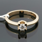 Geltono aukso sužadėtuvių žiedas su deimantu "Agnesa" (2120) 5