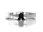 Sužadėtuvių žiedas dekoruotas juodu deimantu "Sotera" 3