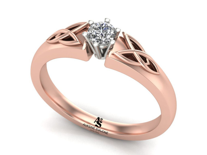 Sužadėtuvių žiedas su deimantu "Emilija" (2106)