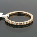 Auksinis žiedas dekoruotas deimantų juostele "Aisitina" (2202) 5