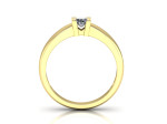 Geltono aukso sužadėtuvių žiedas dekoruotas briliantu "Adelina" (1328) 2