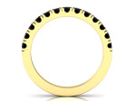 Geltono aukso žiedas dekoruotas juodų deimantų juostele "Adelė" (1726) 3