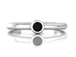 Sužadėtuvių žiedas dekoruotas juodu deimantu "Sevilė" 3