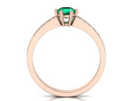 Auksinis žiedas dekoruotas smaragdu ir briliantais "Gabriela" (1107) 3