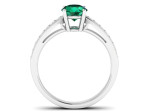 Auksinis žiedas dekoruotas smaragdu ir briliantais "Noelė" (1028) 2