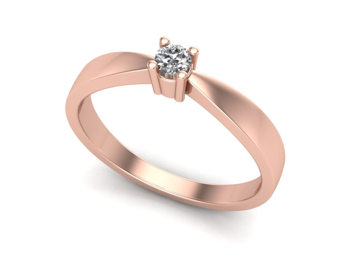 Sužadėtuvių žiedas su deimantu "Rebeka" (2397)