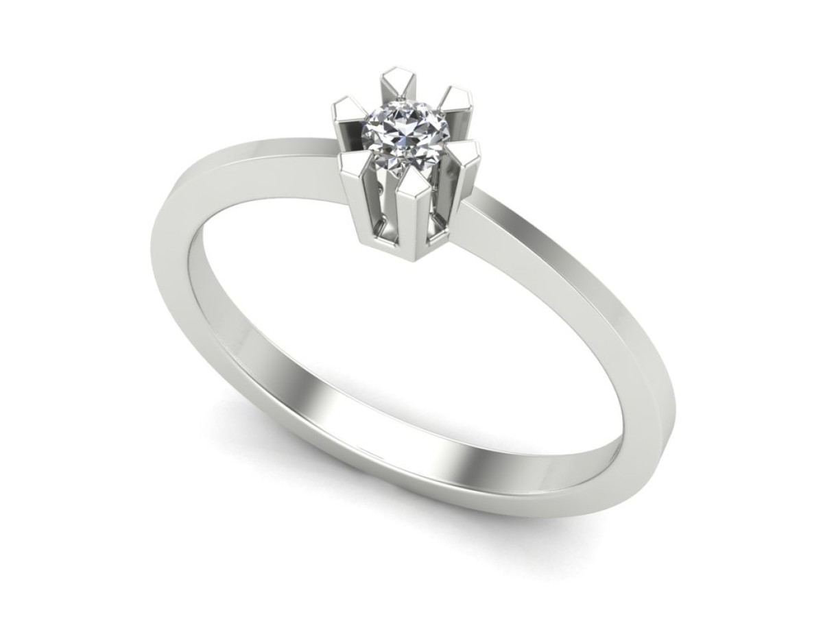 Sužadėtuvių žiedas su deimantu "Liza" (2032)
