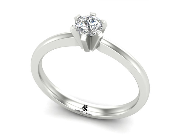 White Gold Engagement Ring with Diamond 