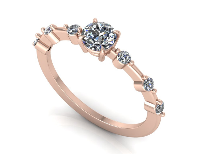Elegantiškas žiedas su deimantais "Deira" (2193)