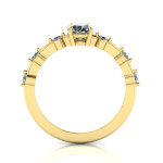 Geltono aukso sužadėtuvių žiedas su briliantais "Deira" (782) 2