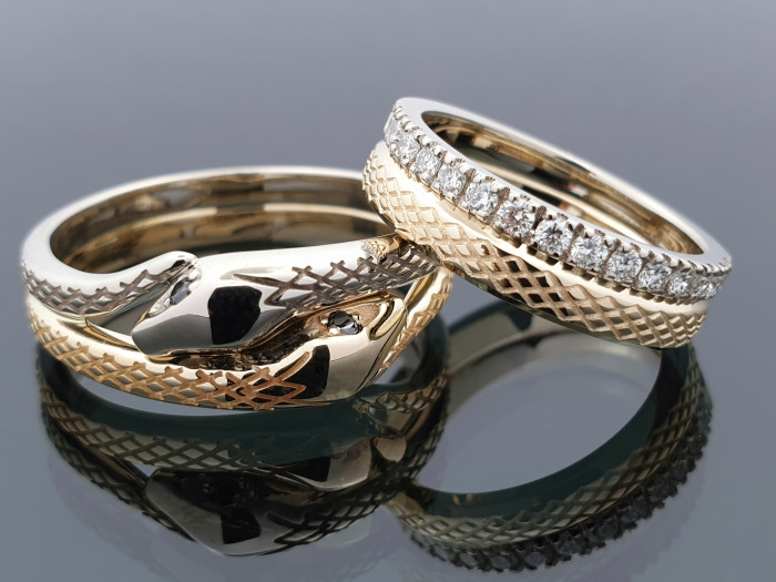 Vestuviniai žiedai "Gyvatės" (vz24)