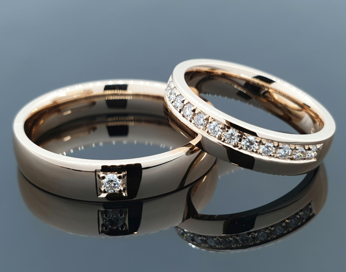  Vestuviniai žiedai su briliantais (vz6)