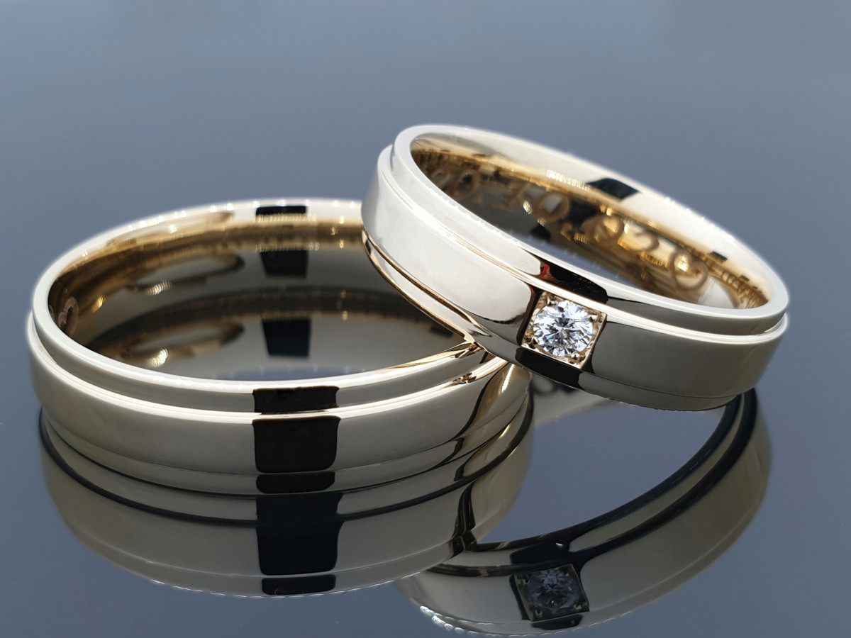  Wedding rings with diamond (vz7)