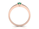 Auksinis žiedas dekoruotas žaliu safyru "Severa" 2