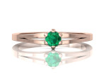 Auksinis žiedas dekoruotas žaliu safyru "Severa" 3