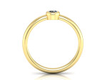 Geltono aukso sužadėtuvių žiedas dekoruotas briliantu "Sevilė" (2127) 2