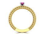 Auksinis žiedas dekoruotas rubinu "Paula" 2