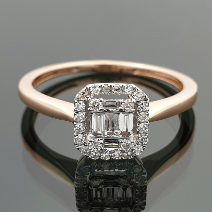 Sužadėtuvių žiedas su briliantais (z1349)