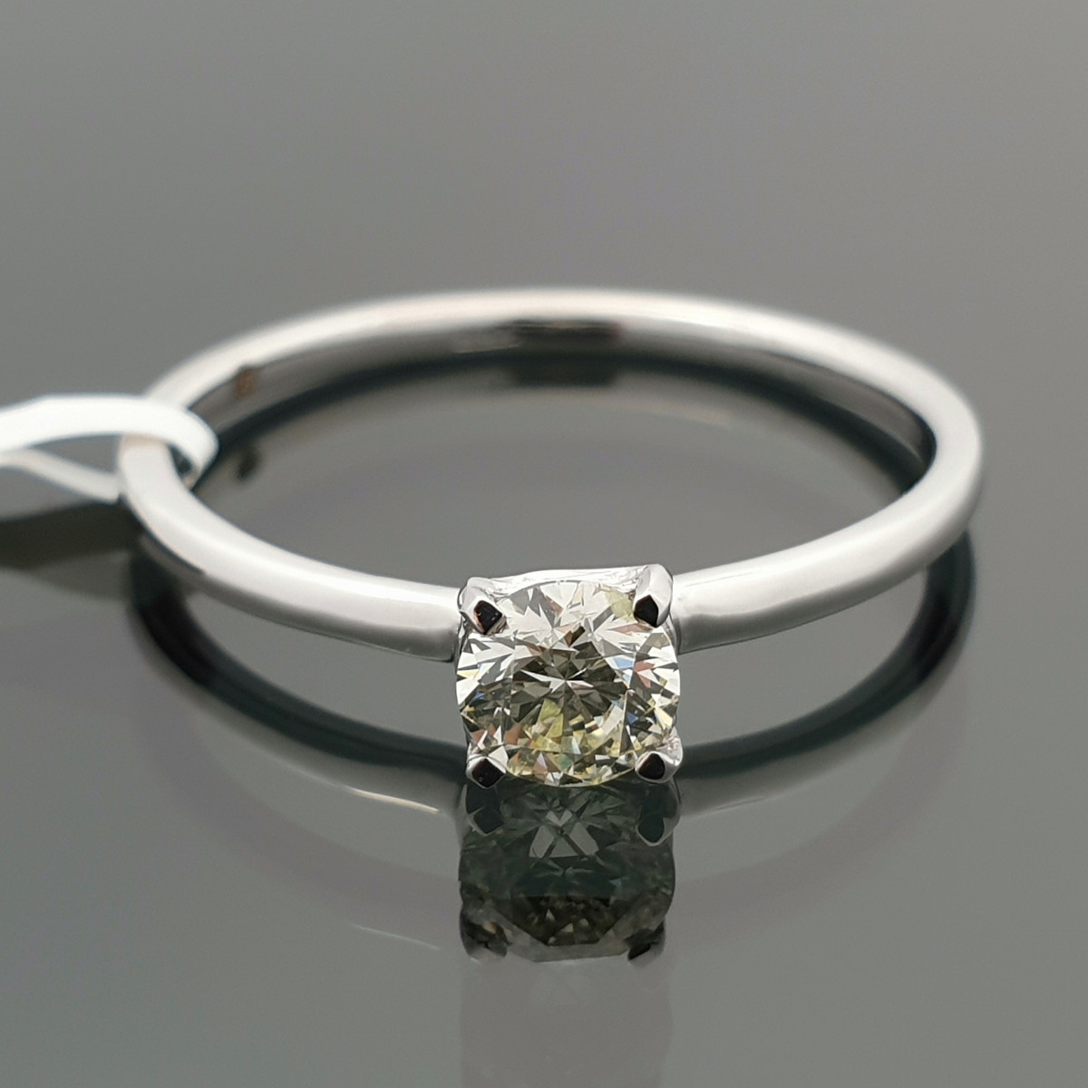  White gold engagement ring decorated with "Yellow" diamond (1510) 1